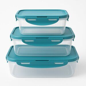 LocknLock Rectangle Food Storage Containers – Set of 3